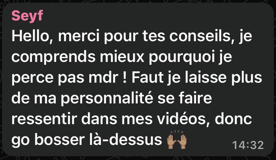 Capture du témoignage de Seyf